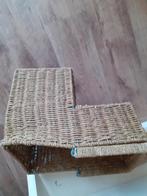 Brocante rieten trapmand, Ophalen of Verzenden