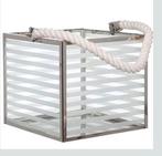 Chique Windlicht glas zilver Lantaarn Light & Living Nieuw, Ophalen, Overige materialen, Nieuw, Kandelaar