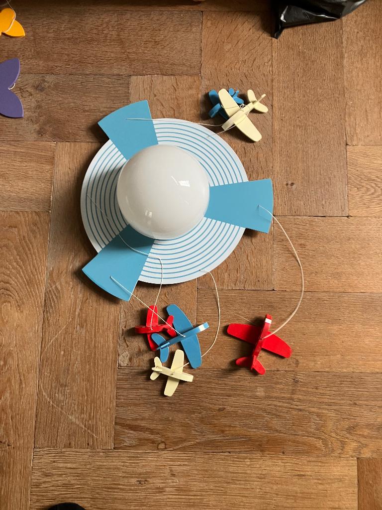 Plafondlamp, Ophalen, Gebruikt, Hout