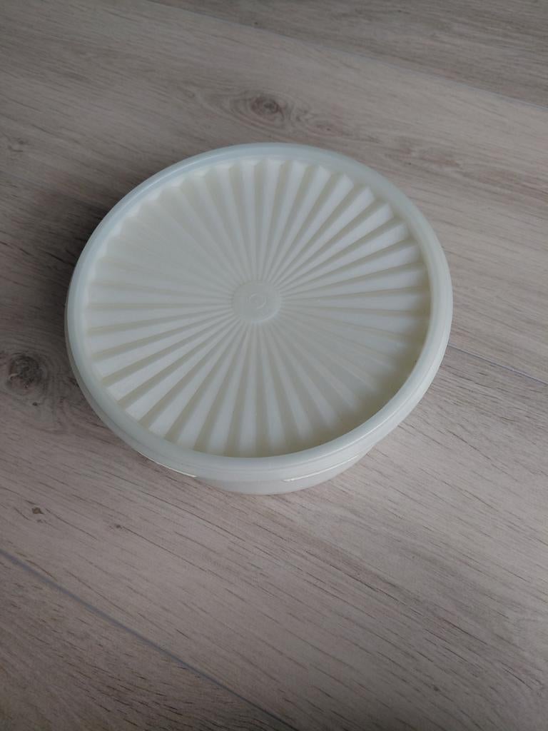 Tupperware koektrommel, Ophalen of Verzenden, Gebruikt, Wit, Bus of Trommel