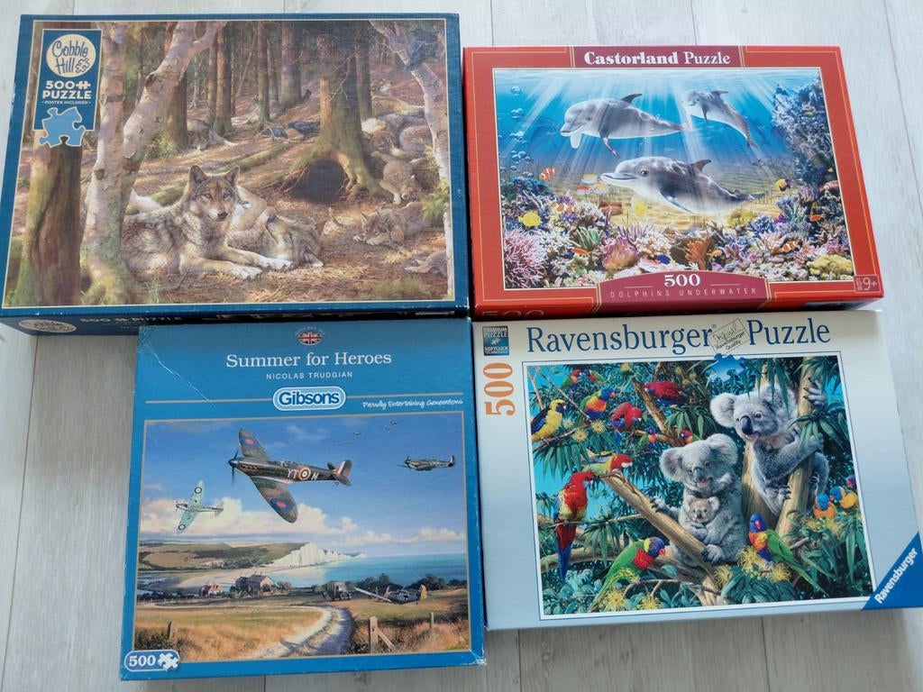 7 Mooie puzzels van 500 stukjes!, Ophalen of Verzenden, 500 t/m 1500 stukjes, Zo goed als nieuw