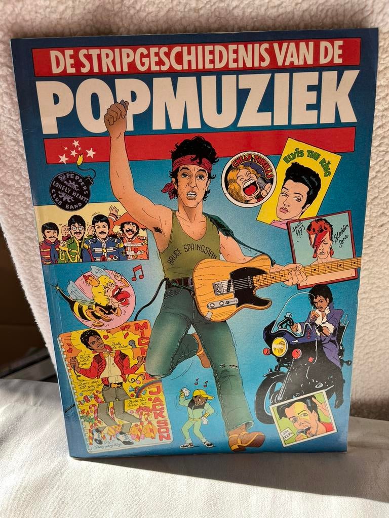 Popmuziek strip geschiedenis, Eén stripboek, Ophalen of Verzenden, Zo goed als nieuw