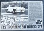 Porsche 911 Targa 2,7 test in Autovisie 1974, Boeken, Gelezen, Ophalen of Verzenden, Autovisie, Porsche