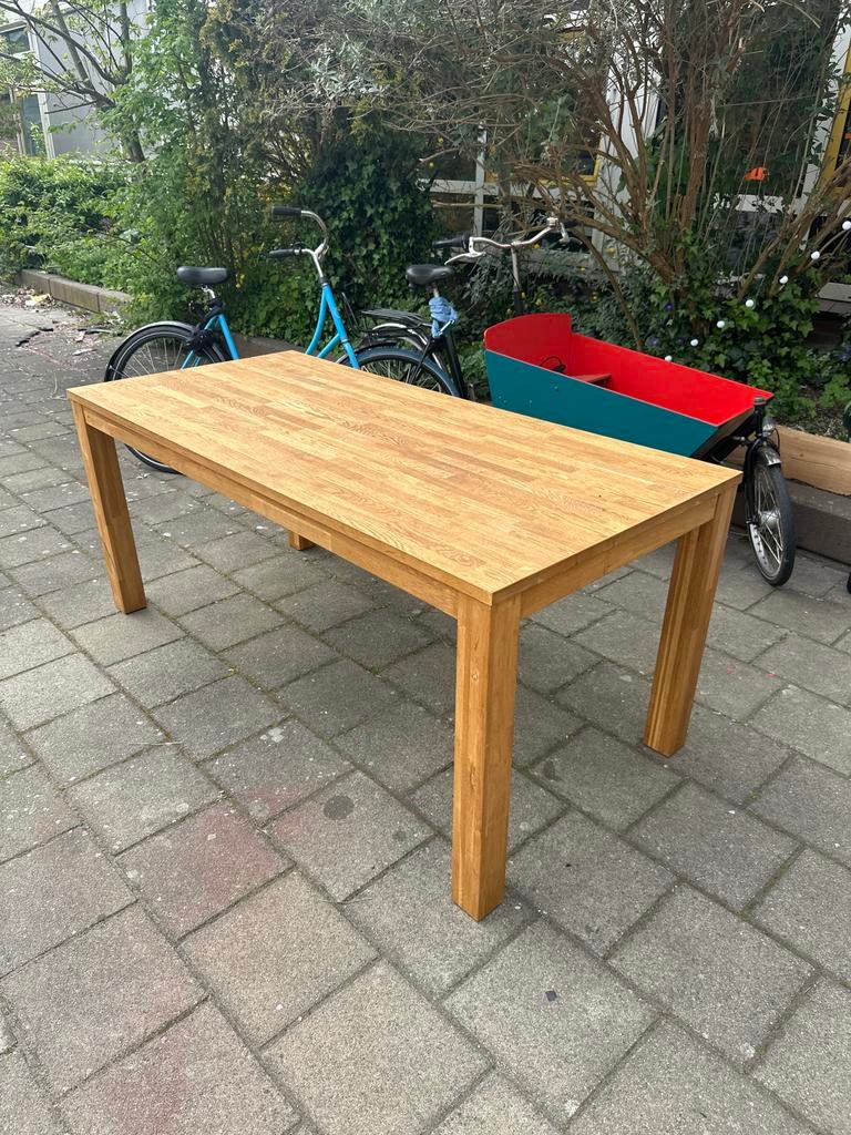 Eettafel 180x80 cm - Hout, Huis en Inrichting, Tafels | Eettafels, Ophalen, Gebruikt, 50 tot 100 cm, 150 tot 200 cm