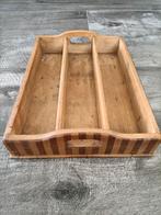 Vintage houten bestekbak. Antiek. Keuken., Ophalen