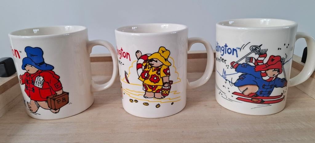 3 beertje Paddington  Mokken, Gebruikt, Keramiek, Ophalen of Verzenden, Overige stijlen