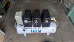Low noise 70 liter HBM compressor, Minder dan 25 liter, Ophalen, Zo goed als nieuw, Minder dan 200 liter/min