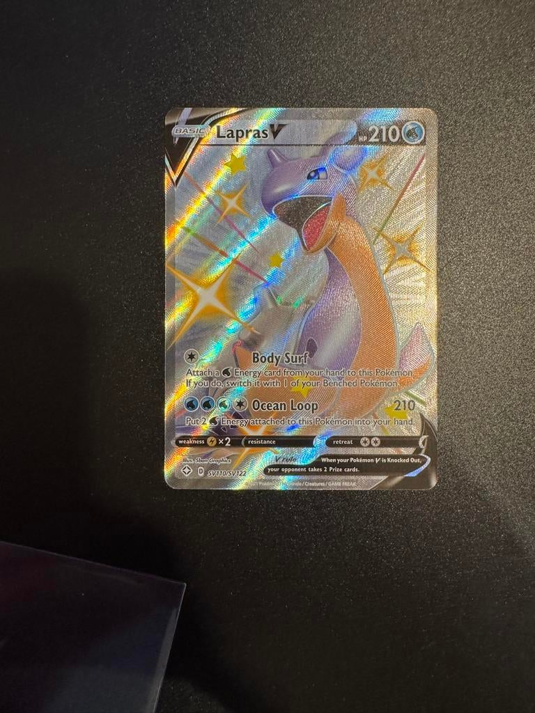 Lapras V SV110/SV122 shining fates, Ophalen of Verzenden, Zo goed als nieuw, Losse kaart, Foil