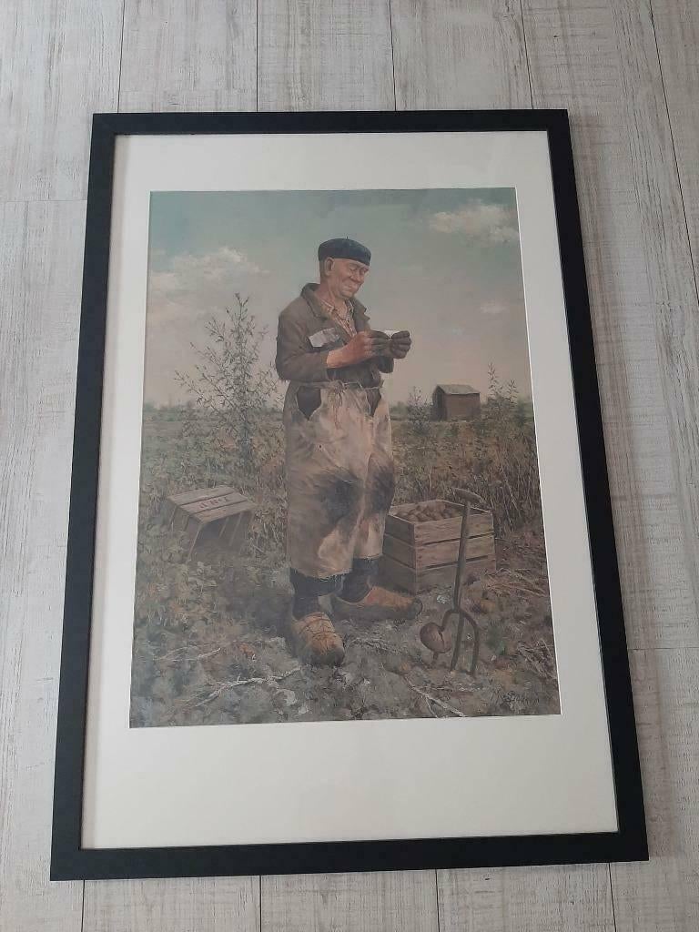 Marius van Dokkum landbouwer, Ophalen of Verzenden, 75 cm of meer, 50 tot 75 cm, Print