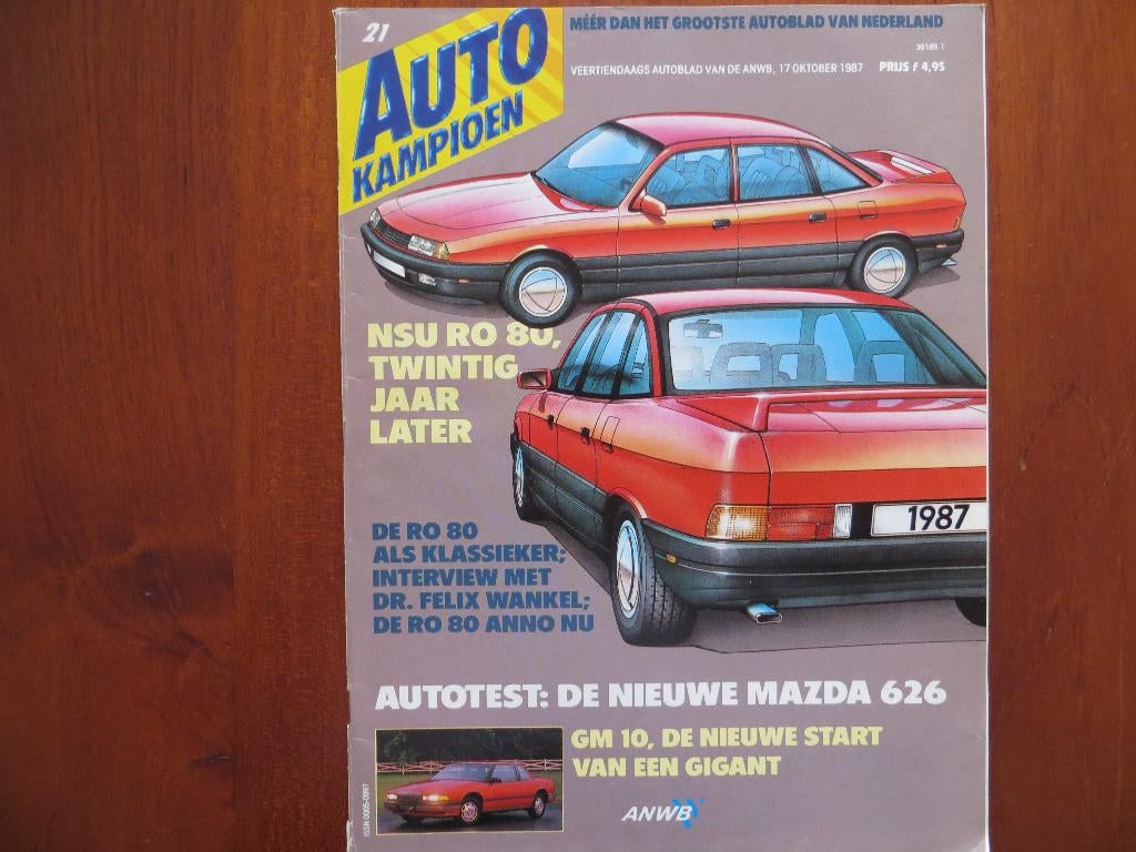 Autokampioen 21 1987 Mazda 626 sedan, NSU Ro80 (anno nu), Ophalen of Verzenden, Gelezen, Mazda