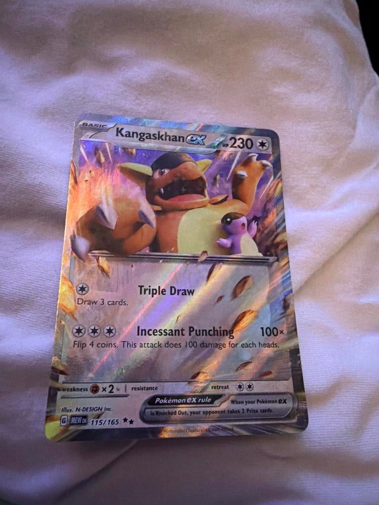 Kangaskhan ex 230hp Pokémon Kaart - Zeldzaam, Ophalen of Verzenden, Gebruikt, Losse kaart, Foil