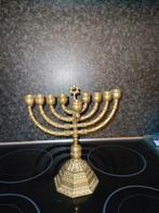 Bronzen Chanoekia Menora - Joodse Kandelaar, Ophalen of Verzenden, Koper of Brons