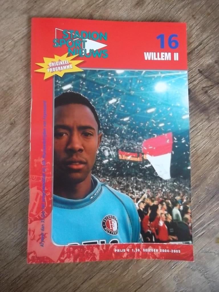 Programmaboekje 16 Feyenoord - Willem II 13 februari 2005, Ophalen of Verzenden, Gelezen, Watersport en Hengelsport