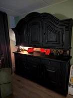 Massief houten kast, matzwart, 210x51x220 cm, Huis en Inrichting, Kasten | Overige, Ophalen, Gebruikt