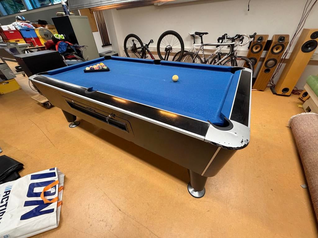 Pooltafel 7ft.  230 x 130  speelveld 200 x 100 leisteen, Sport en Fitness, Biljarten en Poolen, Ophalen, Gebruikt, Pooltafel