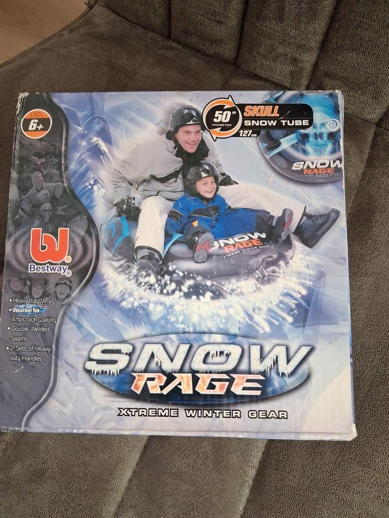 Sneeuwtube-slee voor volwassenen, opblaasbare sneeuwslee met handgrepen