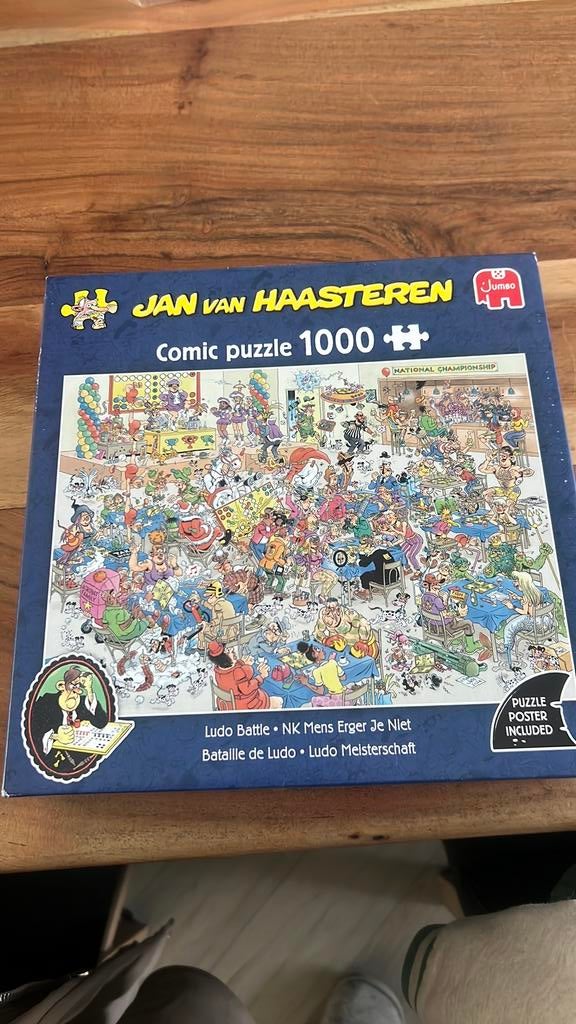 Jan van Haasteren puzzel 1000st, Hobby en Vrije tijd, Ophalen of Verzenden, 500 t/m 1500 stukjes, Zo goed als nieuw