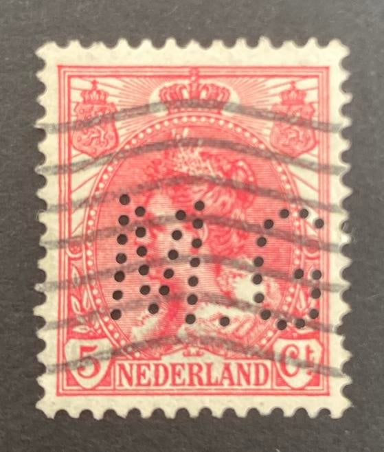 Perfin M.G. In nvph 60, Verzenden, Gestempeld