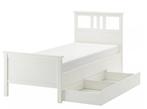 Mooi Hemnes Bed 90x200 - Wit, Ophalen, 90 cm, Eenpersoons, Wit