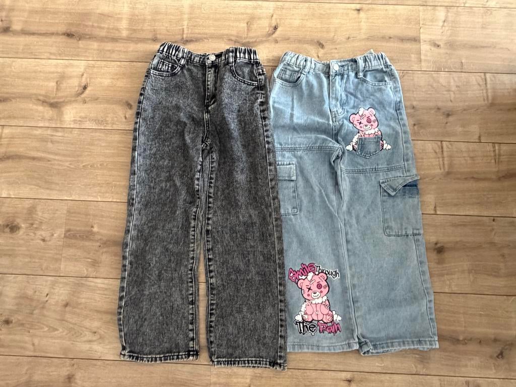 Groot pakket meidenkleding en schoenen maat 134/140 en 33, Ophalen, Gebruikt, Meisje, Setje