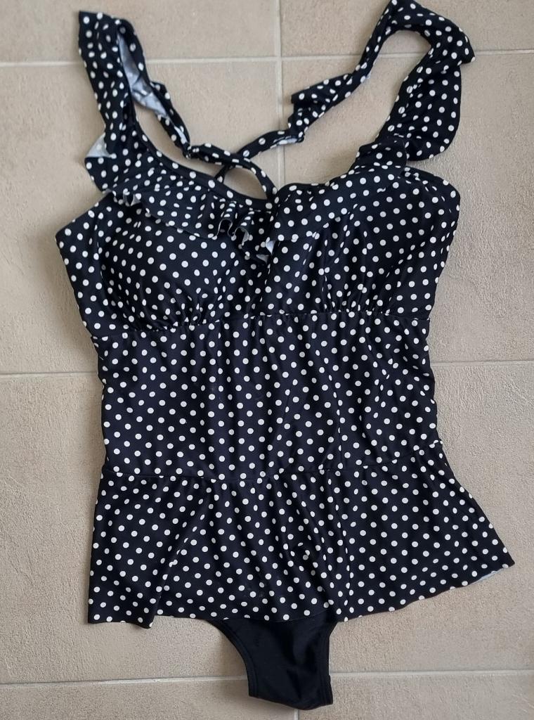 Ulla Popken zwart badjurkje mt. 54, Kleding | Dames, Grote Maten, Zo goed als nieuw, Lingerie of Zwemkleding, Zwart, Ophalen of Verzenden