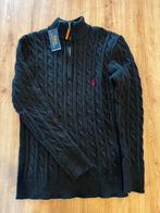 Polo Ralph Lauren Heren TruiKabel HalfZip Zwart Maat L Nieuw, Ophalen of Verzenden, Zo goed als nieuw, Maat 48/50 (M), Zwart