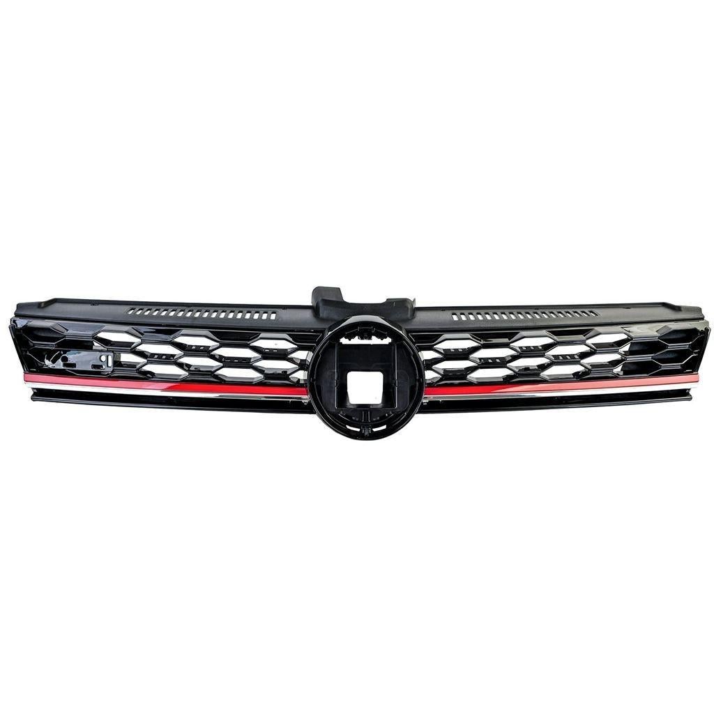 Grill Voor VW Golf 7 Facelift GTI Look Glans Zwart Rode Bies, Verzenden, Automotive Parts, A.parts@hotmail.nl, Trasmolenlaan 12 3447 GZ Woerden