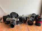 3 Spiegelreflexcamera's met lenzen - Werking onbekend, Ophalen, Niet werkend, Spiegelreflex, Overige Merken