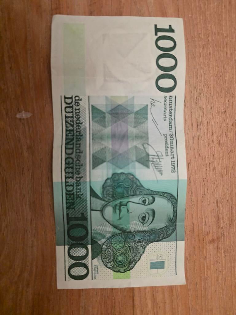 1000 gulden biljet, Postzegels en Munten, Bankbiljetten | Nederland, Ophalen of Verzenden, 1000 gulden