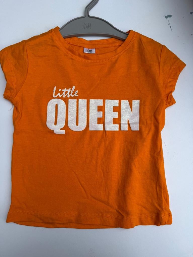 Konings(orange) tshirt maat 92, Kinderen en Baby's, Kinderkleding | Maat 92, Zeeman, Meisje, Ophalen of Verzenden, Zo goed als nieuw