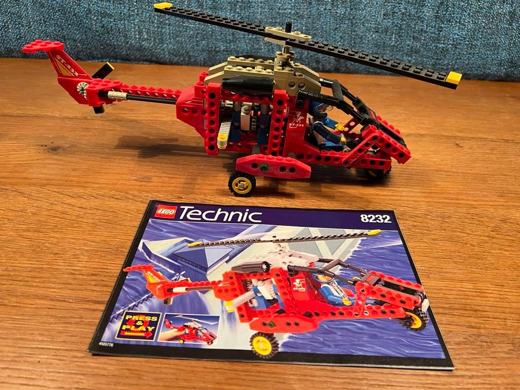 Lego Technic 8232 - Chopper Force Helikopter - Werkt 100%, Lego, Compleet, Ophalen of Verzenden, Zo goed als nieuw