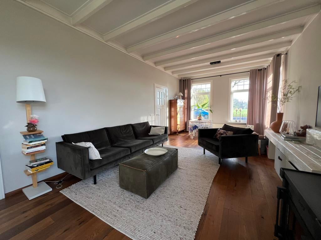 Bank met fauteuil en poef, Ophalen, Gebruikt
