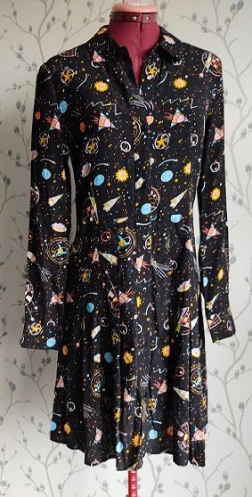 & OTHER STORIES Fantasy Planeten/ Heelal Jurkje maat 36, Kleding | Dames, Jurken, Zo goed als nieuw, Maat 36 (S), Overige kleuren