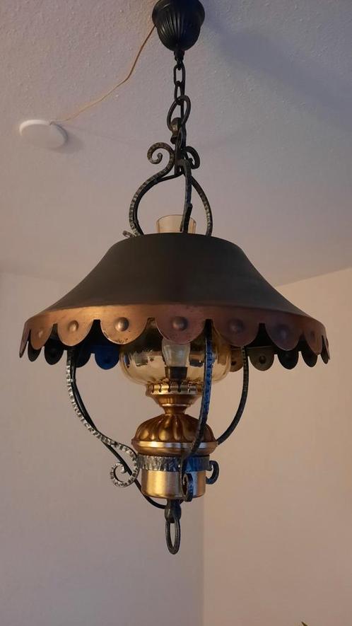 Prachtige, unieke, antieke hanglamp, 95 cm., Antiek en Kunst, Antiek | Lampen, Ophalen