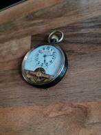 Antiek Zwitsers zakhorloge met zichtbare balans,, Antiek en Kunst, Ophalen of Verzenden