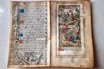 3 bladen getijdenboek 1518 met handgekleurde houtsneden, Antiek en Kunst, Verzenden