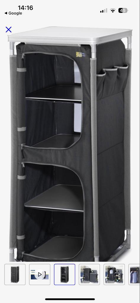 Campart Travel CU-0720 Campingkast - 4 Lagen, Caravans en Kamperen, Kampeermeubelen, Zo goed als nieuw, Ophalen of Verzenden