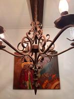 Handgemaakte smeedijzeren kroonluchter, Huis en Inrichting, Lampen | Kroonluchters, Ophalen, Zo goed als nieuw