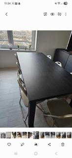 Zwart houten eettafel 190x90 van €613 voor €210, Huis en Inrichting, Tafels | Eettafels, Ophalen, 50 tot 100 cm, Zo goed als nieuw
