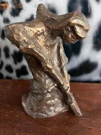 Bronzen Kiste Trui van Peter Roovers uniek beeldje uit Mook!, Ophalen of Verzenden, Brons