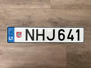 Kentekenplaat Litouwen (nieuw type) beschikbaar voor biedingen