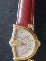 Uniek 18 kr gouden horloge met briljanten , met alle toebeho, Overige merken, Leer, Polshorloge, Ophalen of Verzenden