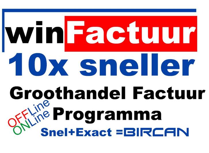 Groothandel Facturatie Software WinFactuur Programma MKB ZZP, Computers en Software, Office-software, Nieuw, Windows, Ophalen of Verzenden