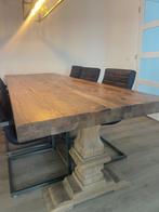 Robuste eiken houten tafel 2.80 m, Huis en Inrichting, Tafels | Eettafels, Ophalen, Eikenhout, 200 cm of meer, 50 tot 100 cm