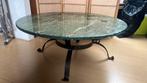 Vintage marmer salontafel, Ophalen, Rond, 50 tot 100 cm, Zo goed als nieuw