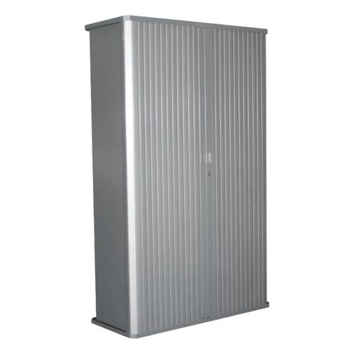 Gispen Octa Roldeurkast Zilvergrijs 195 x 120 x 50, Huis en Inrichting, Kasten | Roldeurkasten en Archiefkasten, Gebruikt, 150 tot 200 cm