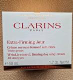Clarins extra firming dagcrème 50ml Nieuw, Ophalen of Verzenden, Zo goed als nieuw, Gehele gezicht