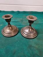 kandelaars verzilverd 2 stuks, Ophalen of Verzenden, 'T Olde Gre-j, Info@toldegrej.nl, Endepoelstraat 20f Didam