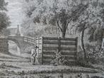 gravure plassende man in Winsum Friesland, Bendorp 1793, Antiek en Kunst, Kunst | Etsen en Gravures, Verzenden