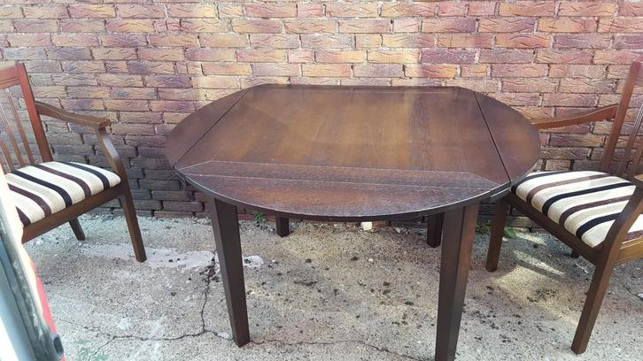 Eiken EETKAMER hangoren TAFEL, Antiek en Kunst, Antiek | Meubels | Tafels, Ophalen